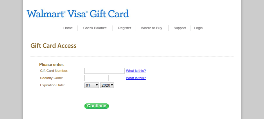 Walmartgift.com Portal – Walmart VISA Gift Card Register and Confirm Guide